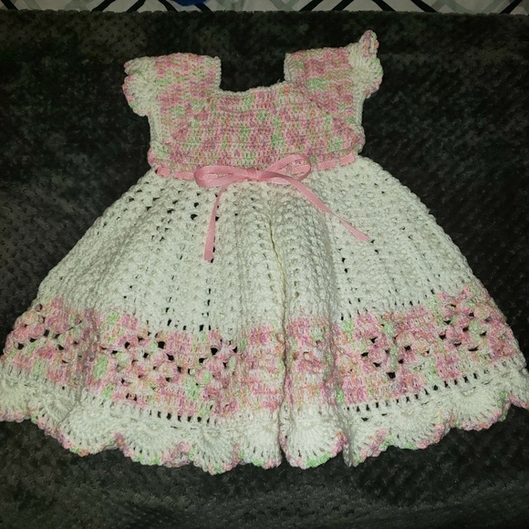 Crochet Baby Doll Dress and Headband - Picture 3 of 3